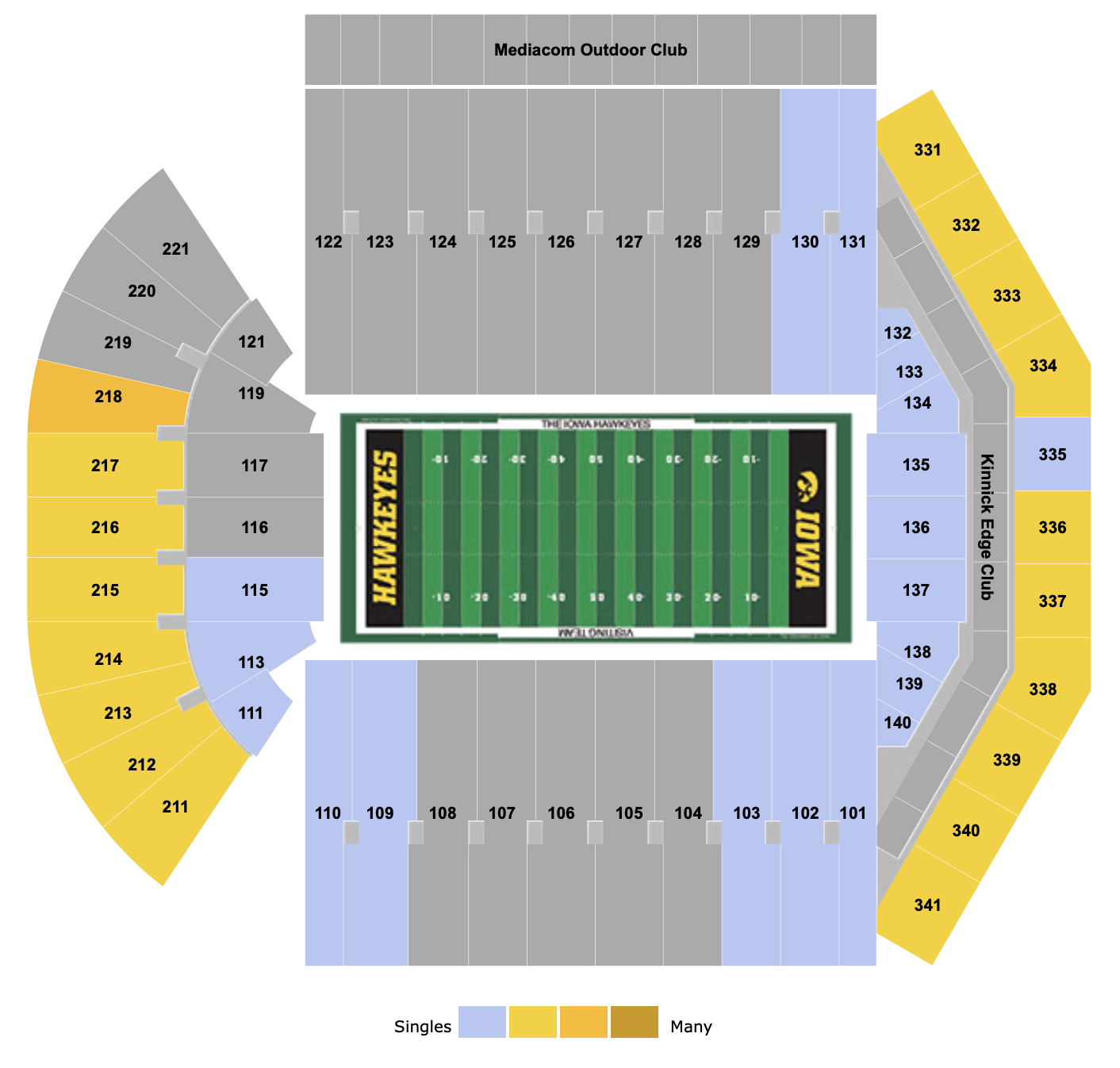 Kinnick stadium seating chart